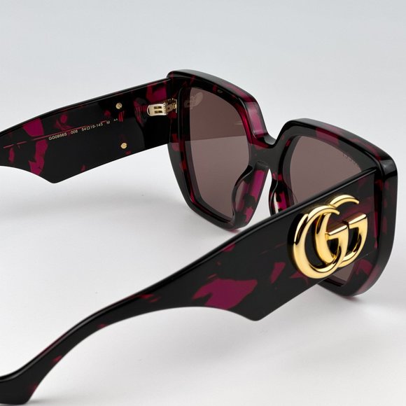 Gucci GG0956S 008 Sunglasses Havana Violet Brown Cat Eye Unisex GG 0956S - Picture 10 of 11